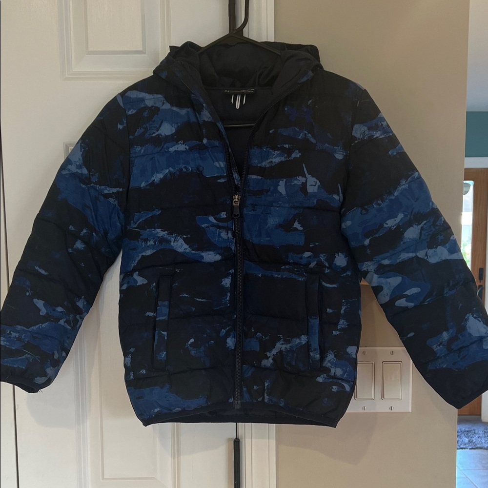 Under Armour Kids Blue Camo Puffer Jacket